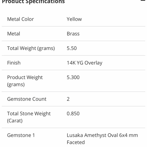 KARIS 14K ION AMETHYST INNER DROP HOOP EARRINGS - Picture 6 of 8